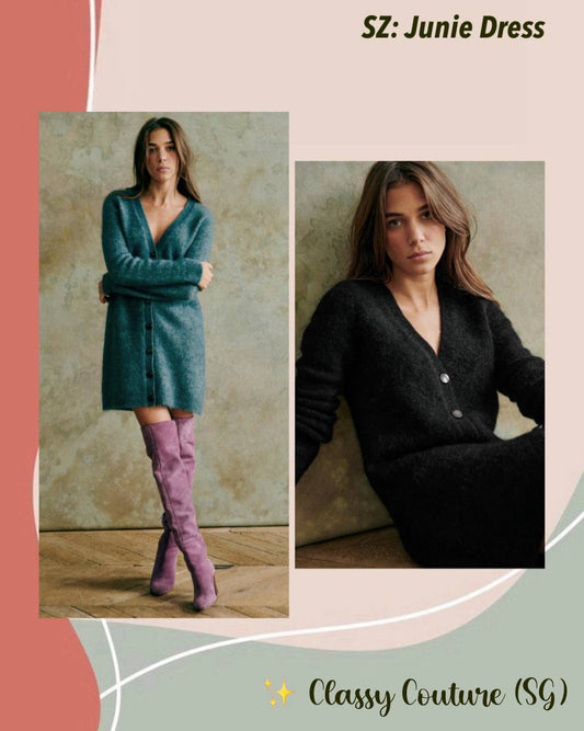 SZ Junie Mohair-Wool blend Sweater Mini Dress