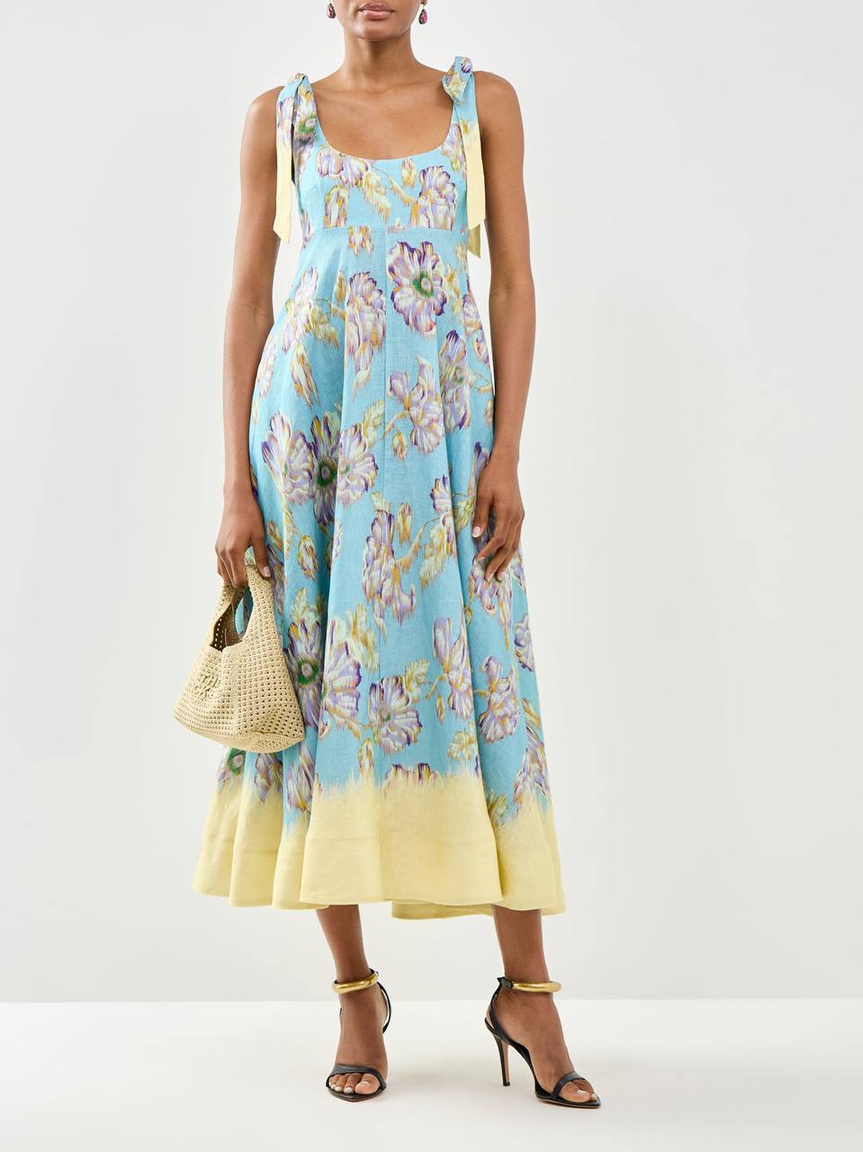 ALM Jerry Ballet Linen Midi Dress