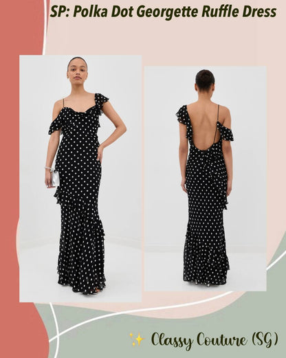 SP Polka Dot Georgette Ruffle Dress