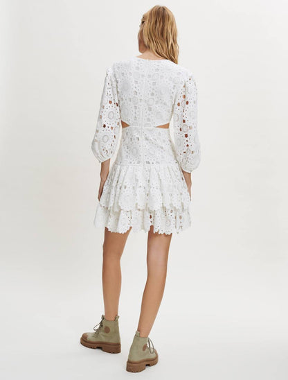 MJ Rivajia Embroidered Side Cutout Dress