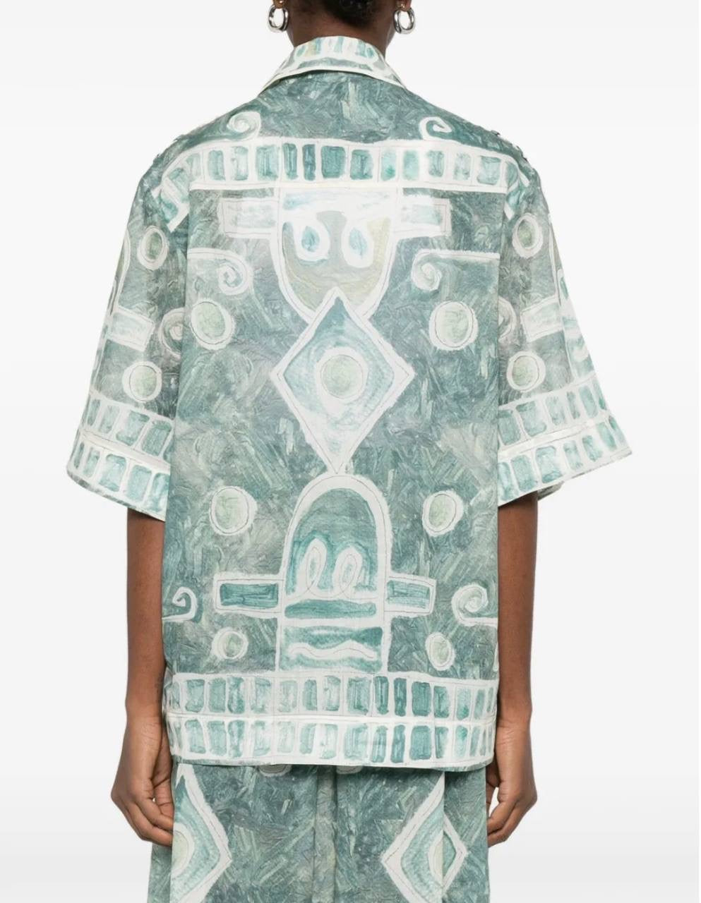 ALM Samira Print Relaxed Top | Wide-leg Trousers Pant | Set