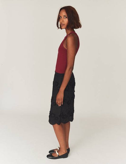 TG Fleur Organic Cotton Broderie Slip Mini Skirt