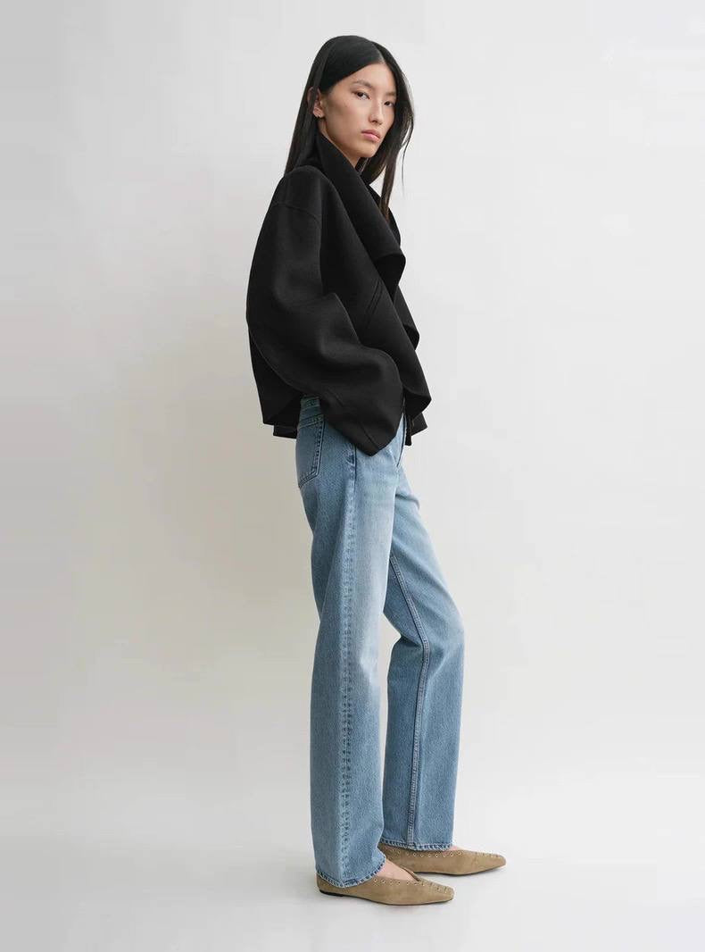 Tot Signature Cropped Double Face Wool Jacket