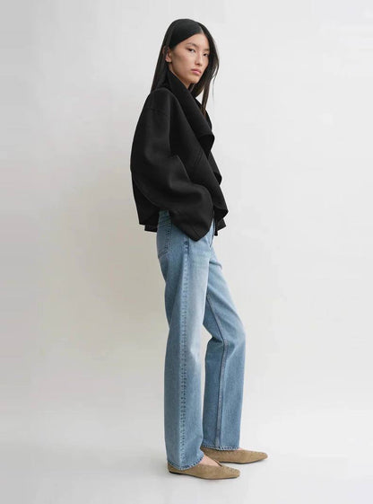 Tot Signature Cropped Double Face Wool Jacket