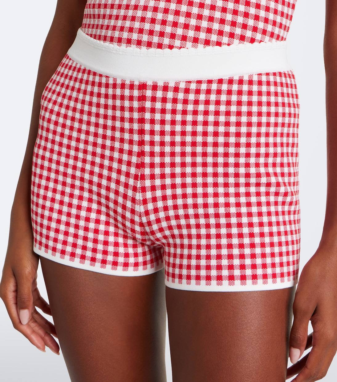 PSE Micah Halter Top | Cardigan | Pants | Shorts | Dress | Viscose-blend Red/white Gingham Check Set