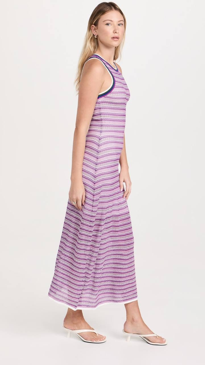 VB Sivan Slip Mesh Midi Dress