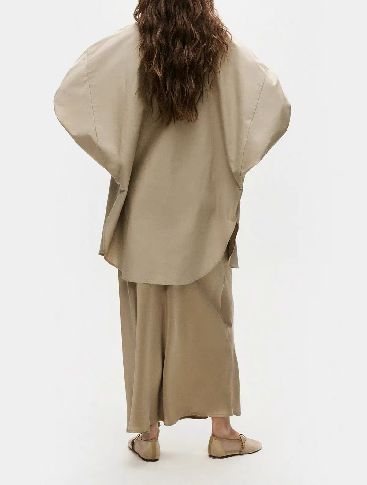 10 COLOURS! Unisex SL Cotton Silk Round Oversized Shirt
