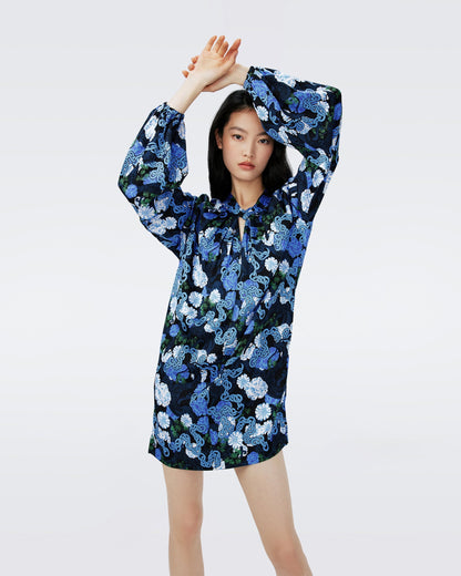 DVF Silka Mini Dress in Dragon Dance | Viscose-blend