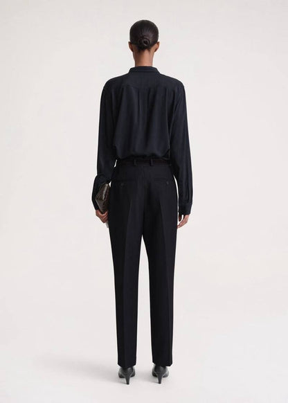 TOT Drape-Front Viscose Long Sleeve Shirt
