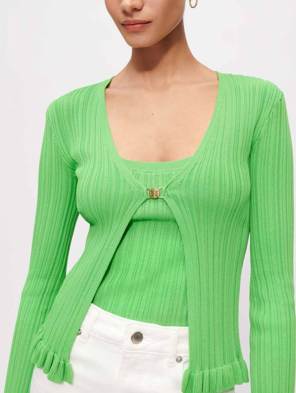 MJ Rib Knit Tank Top | Cardigan