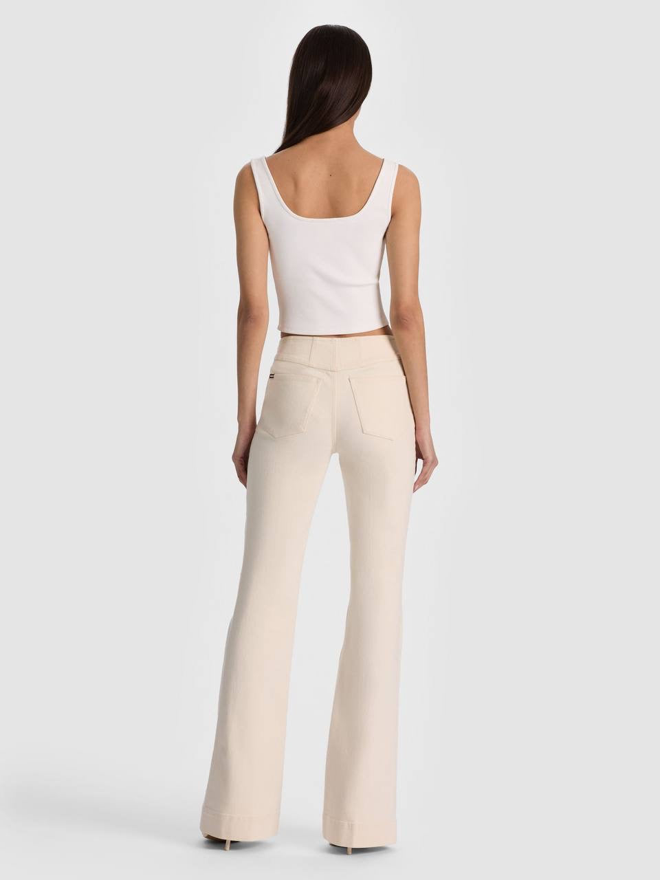 AO Chelsea Cropped Flare Stretch-cotton Jeans