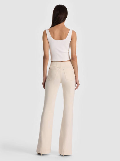 AO Chelsea Cropped Flare Stretch-cotton Jeans