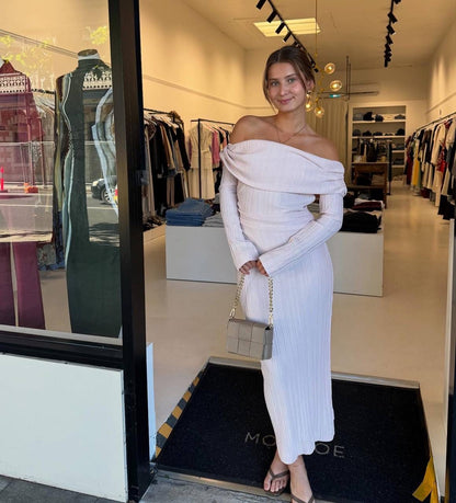 CM Shaw Off The Shoulder Midi Dress