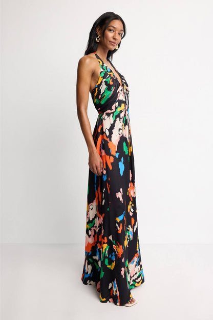 ALC AI Print Halter Gown