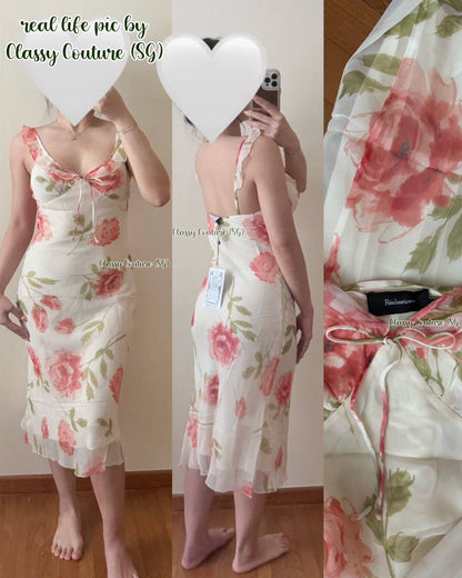 RP Gemma Silk Midi Dress in Pink Floyd Floral