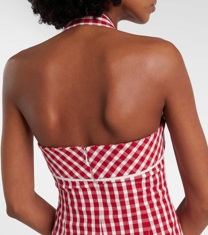 3 Colors! PSE Chiara & Ebony Cotton-blend Halter Bandeau Midi Dress