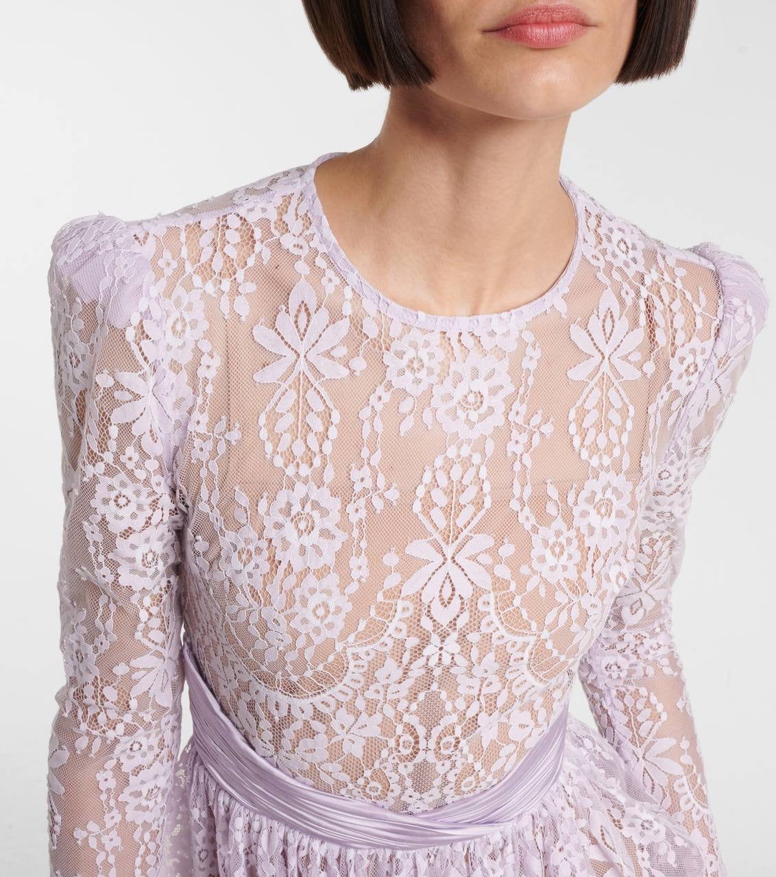 SP Lilac Lace Satin Mini Dress