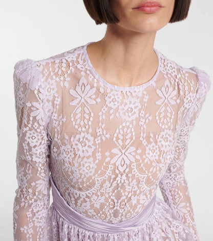 SP Lilac Lace Satin Mini Dress