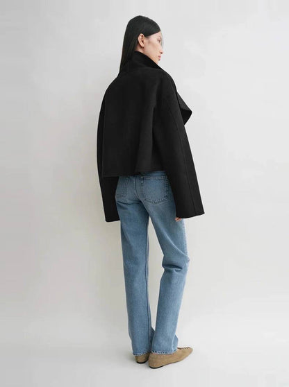 Tot Signature Cropped Double Face Wool Jacket