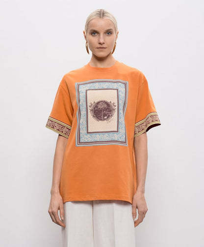 ALM Monkey Dance | Alberta Printed Cotton T-Shirt Tee