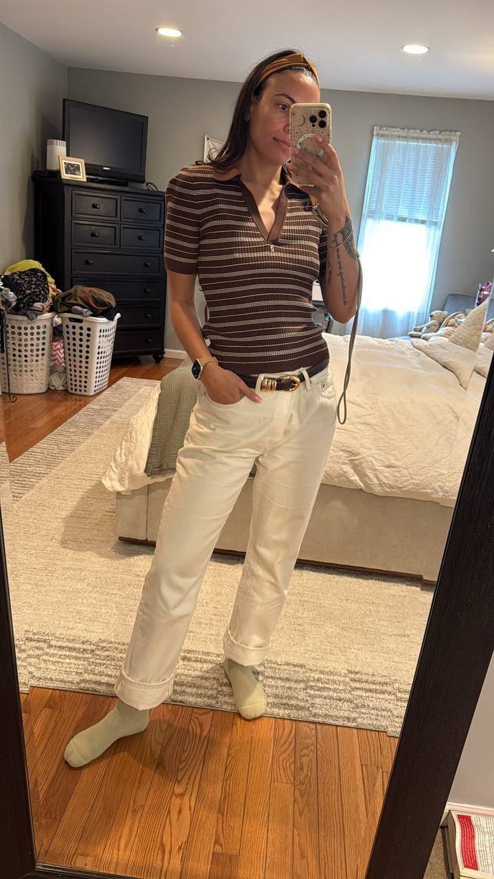 SD Striped Knit Polo Shirt
