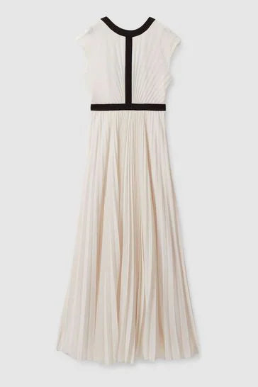 RS White Harley Pleated Maxi Dress