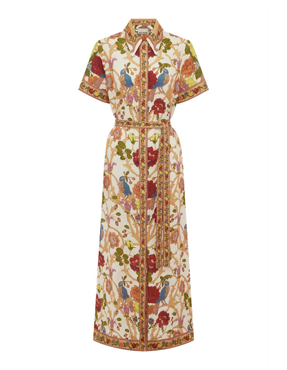 ALM Nissa Linen Midi Shirtdress
