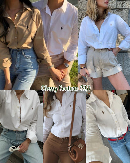 10 Colors! RL Men’s / Unisex Custom Slim Fit Garment Dyed Oxford Shirt