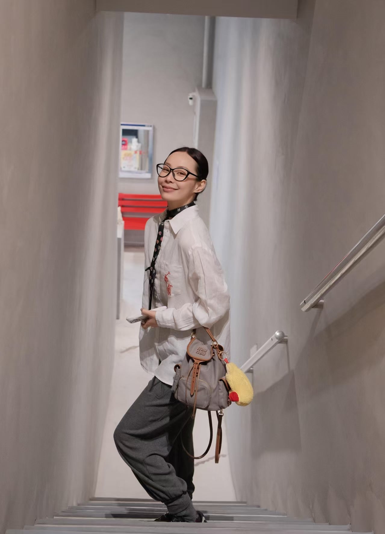 RL Oversized Fit Big Pony Linen Long Sleeve Sport Shirt