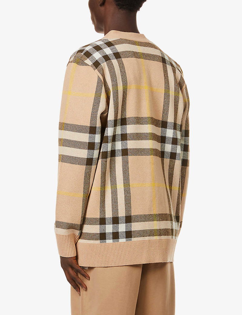BBR Men’s / Unisex Wilmore Checked Wool Cashmere Cardigan