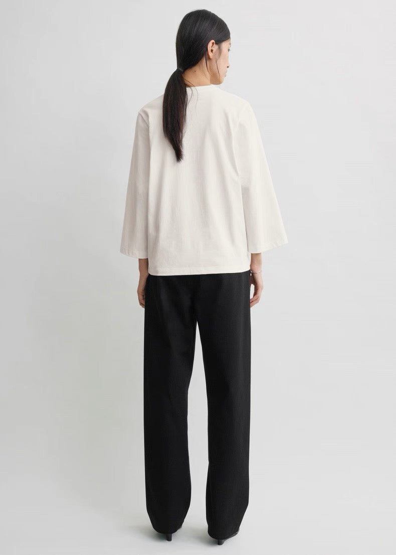 3 Colors! Tot Wide Sleeve Cotton T-shirt