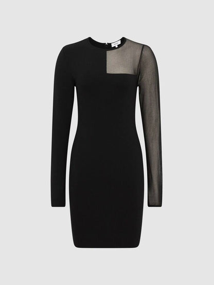 RS Kat Sheer Panel Knitted Midi Dress