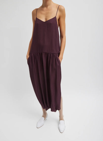 TB Spring Acetate Strappy Jalouise Midi Dress