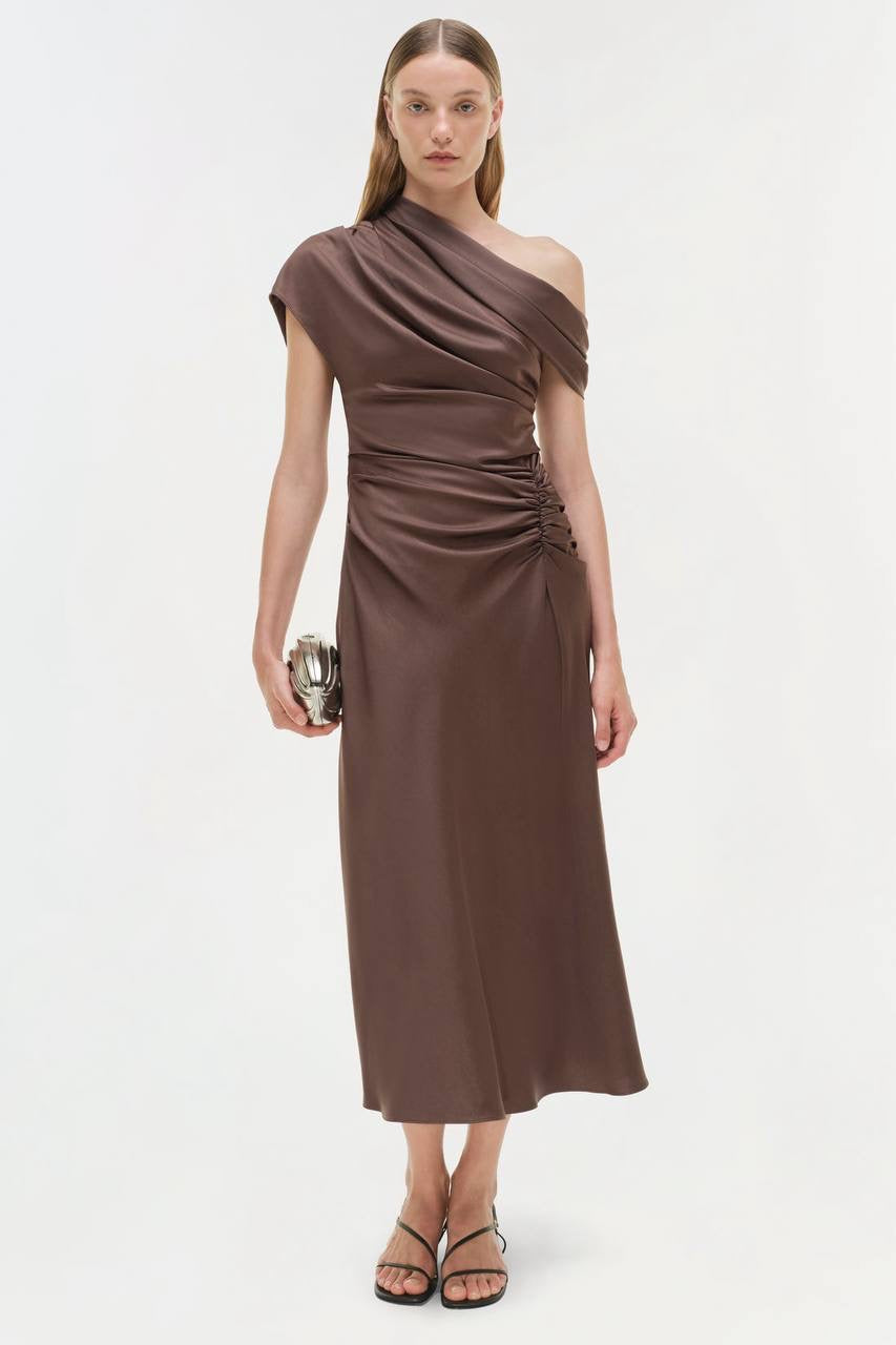 SK Joanna Satin Midi Dress