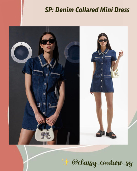 SP Denim Collared Mini Dress