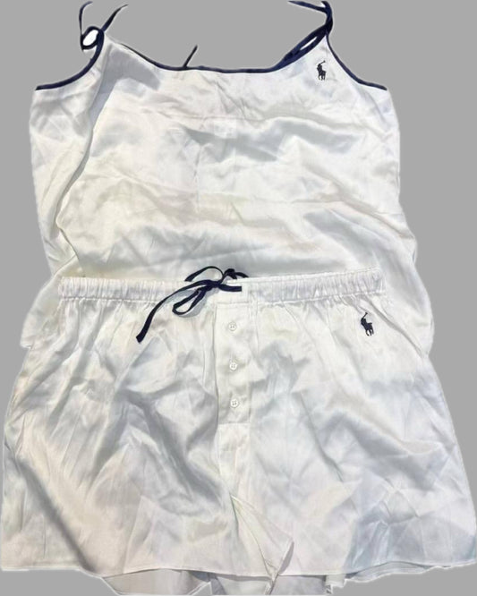 RL Silk-blend Cami & Shorts Contrast Sleep Lounge Set
