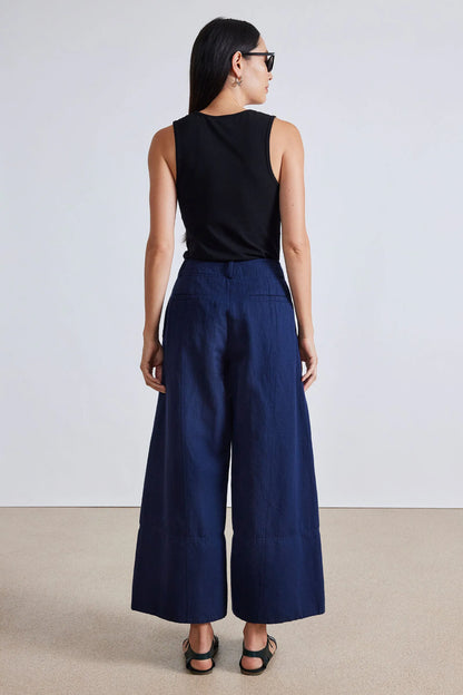 AA Malou Wide Leg Linen-Cotton Pants