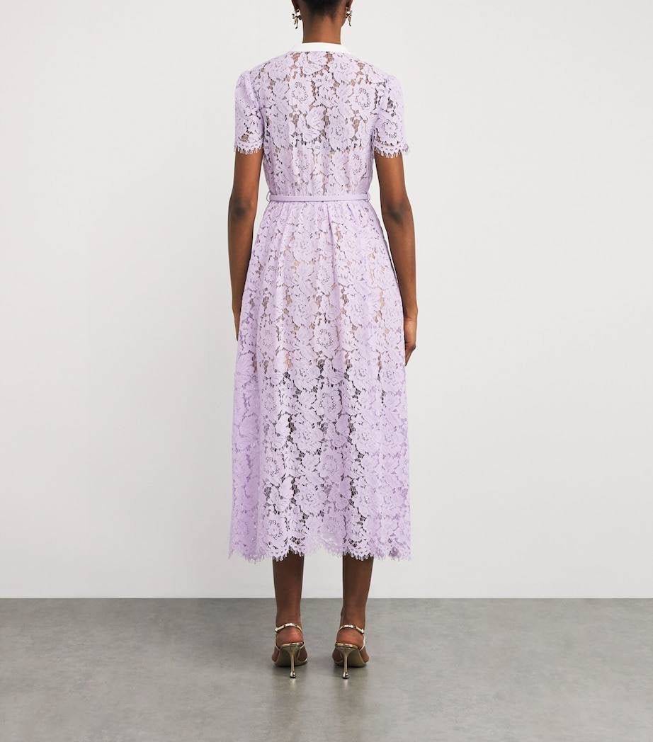 SP Lilac Lace Button Front Midi Dress