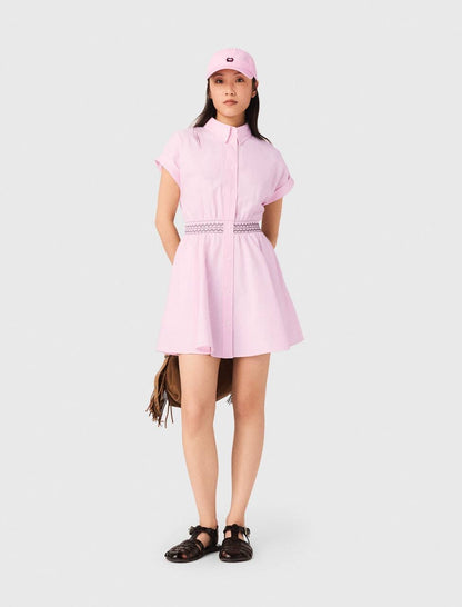 MJ Pink Button Up Mini Dress