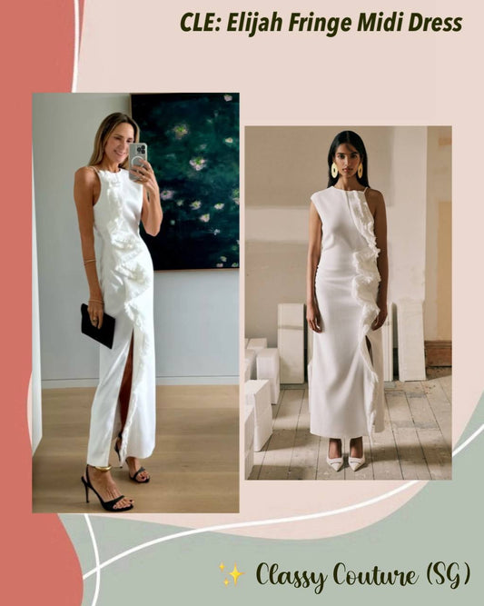 CLE Elijah Fringe Midi Maxi Dress