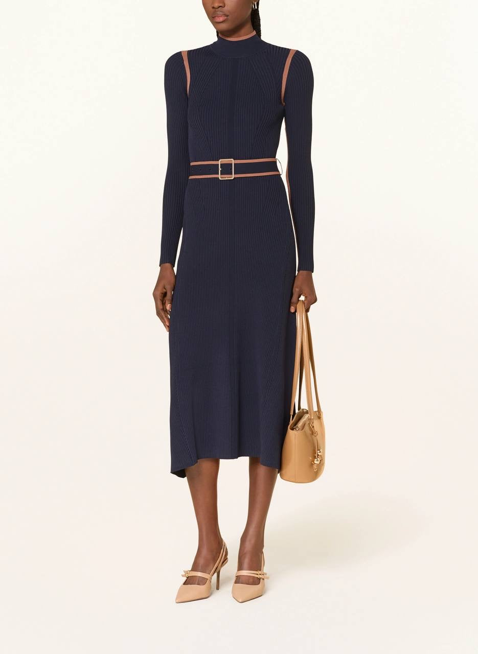RS Ella Colour Block Jumper Belted Midi Dress