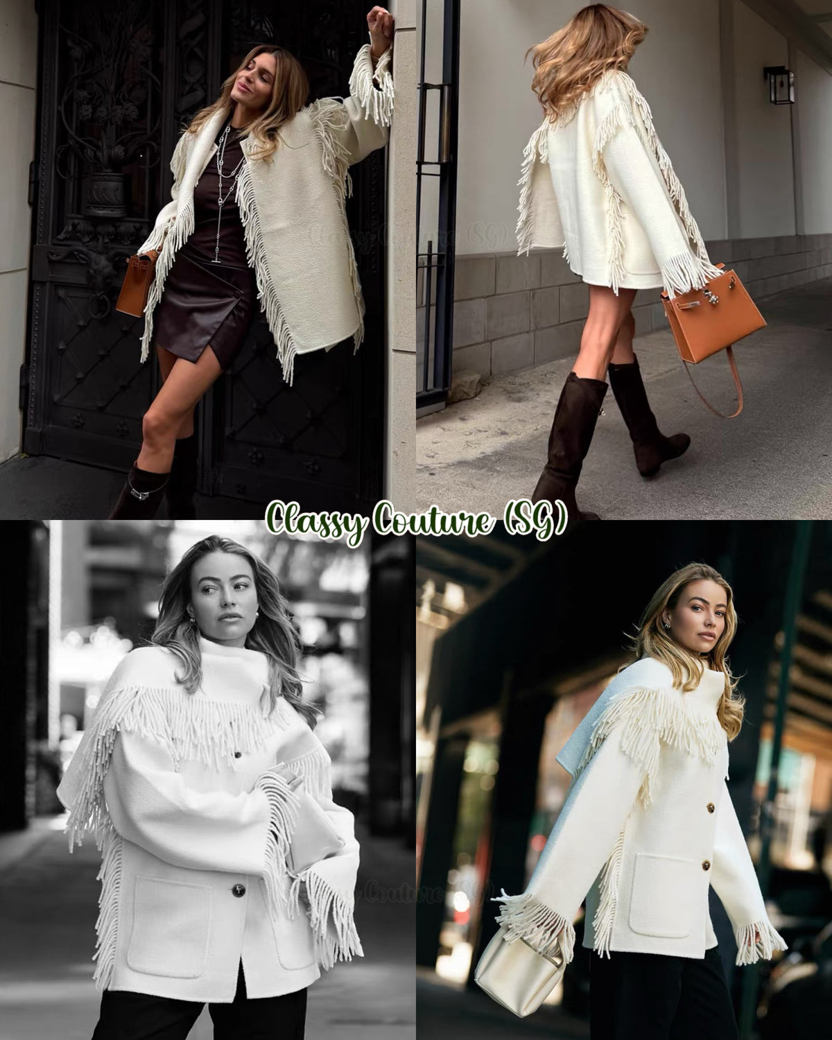 Tot Fringed Wool-Blend Scarf Jacket