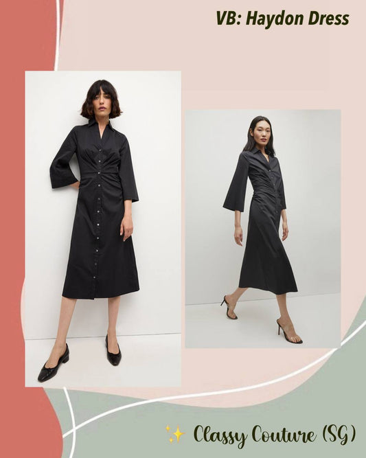VB Haydon Stretch-Cotton Midi Dress