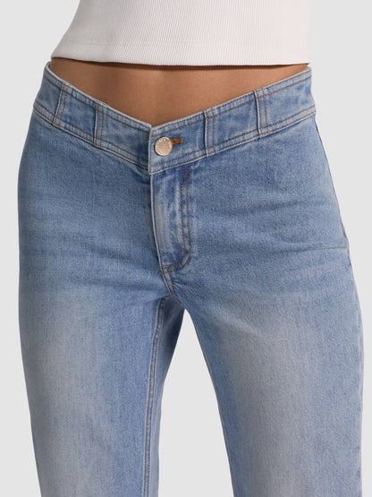 AO Chelsea Cropped Flare Stretch-cotton Jeans