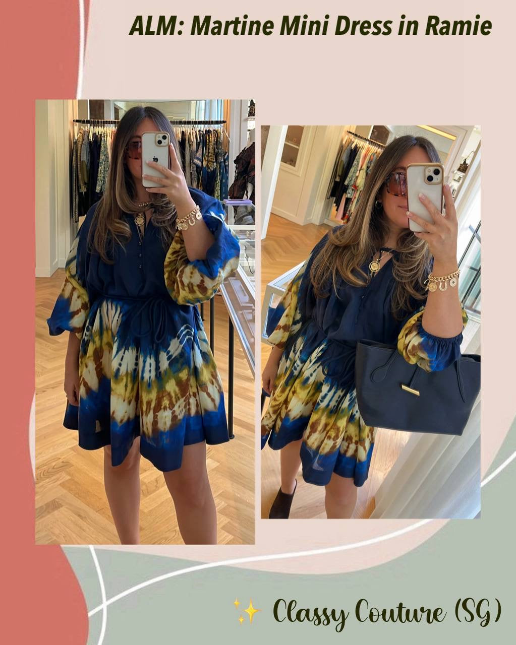 ALM Martine Ramie Tie Dye Mini Dress