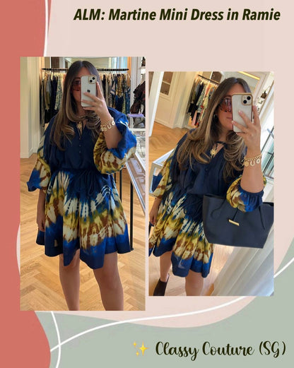 ALM Martine Ramie Tie Dye Mini Dress