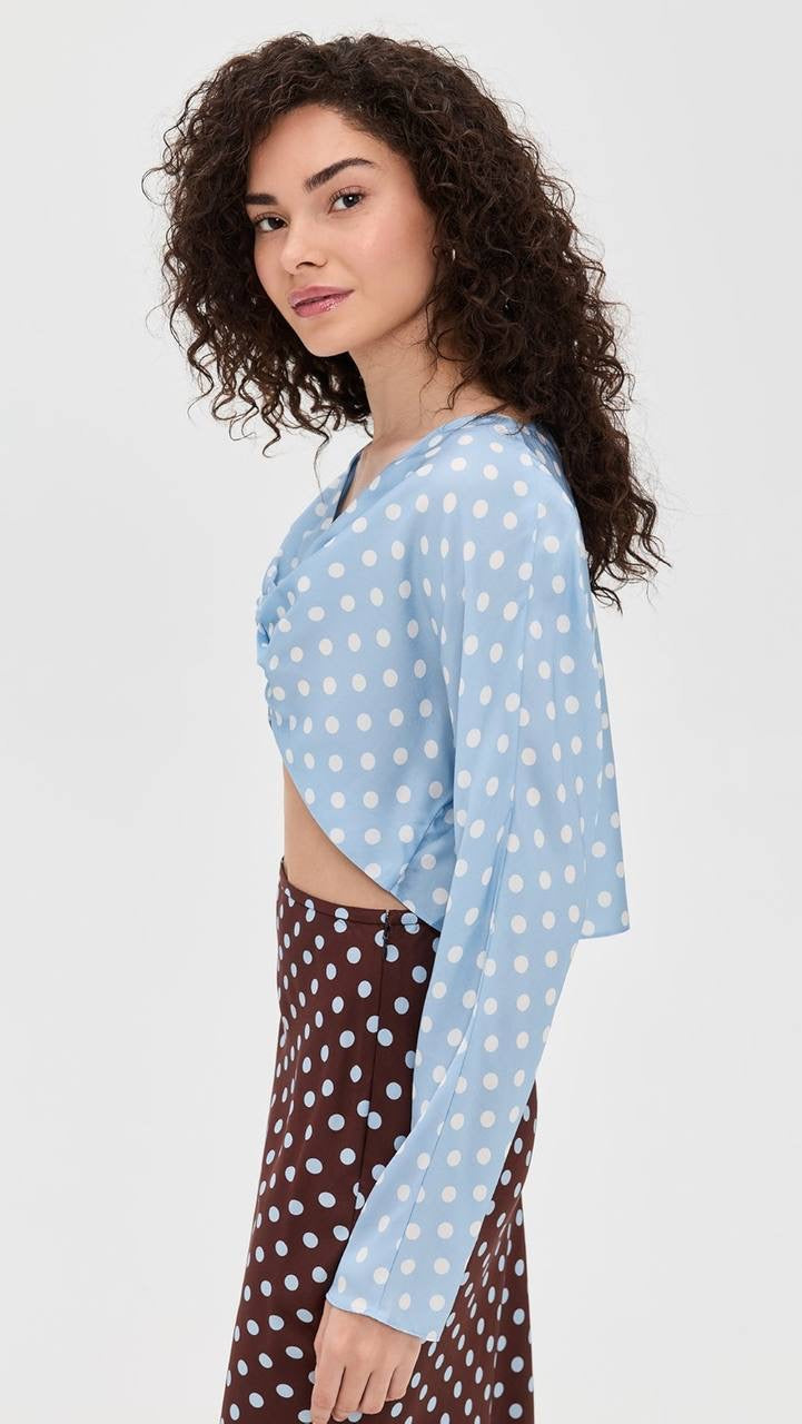 PSE Tillie Long Sleeve Viscose-blend Twist Top