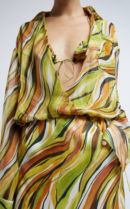 CE Folia Silk Bodysuit | Folio Maxi Skirt | Set