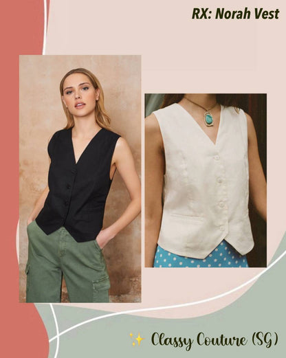 RX Norah Cotton-Linen Vest