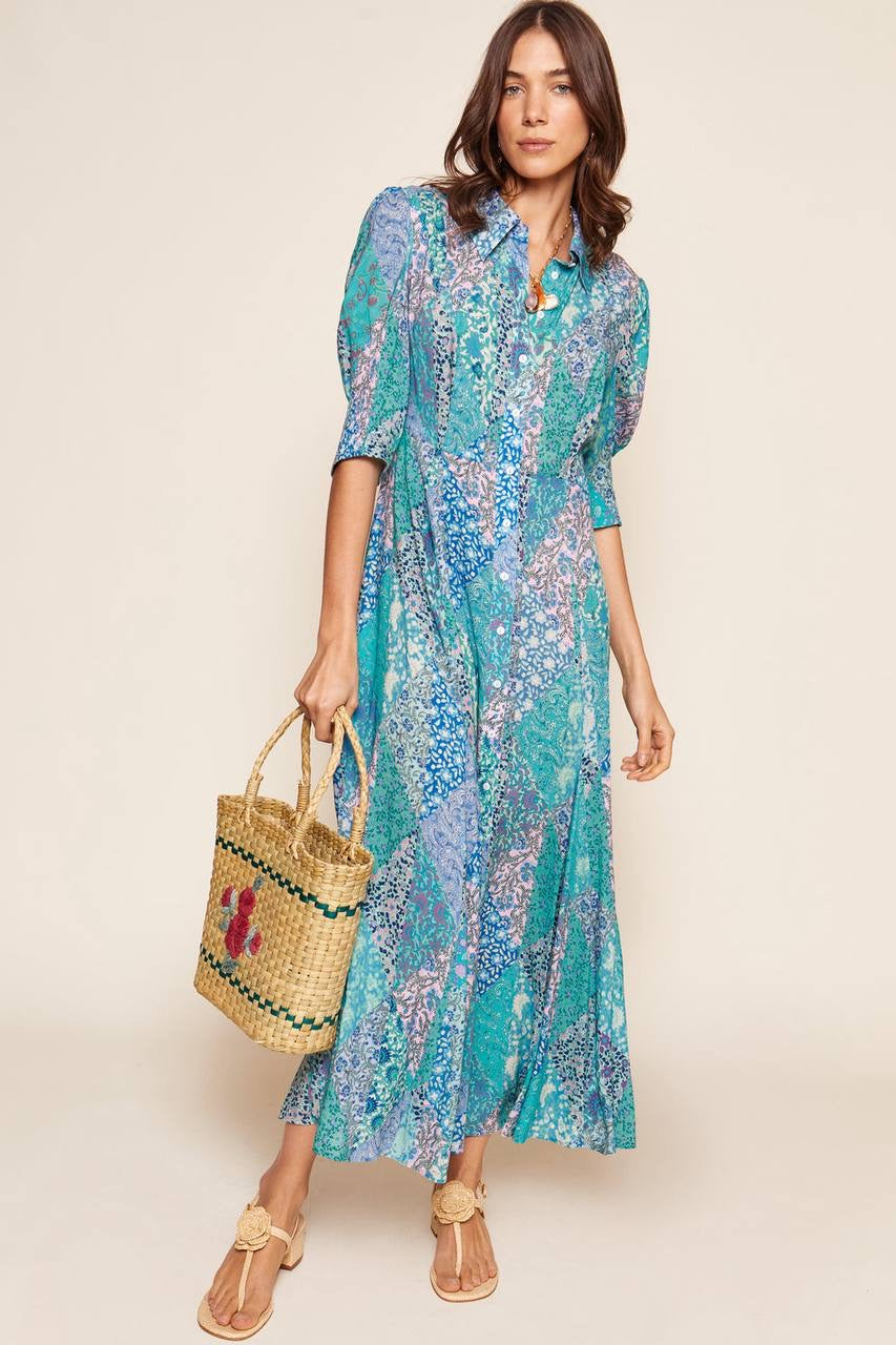 RX Bloom Viscose Midi Shirtdress